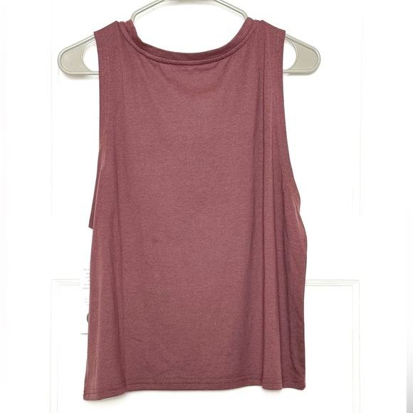 NWT THREADS 4 THOUGHT Burgundy Organic Cotton Sleeveless Crewneck Pocket Tank L - Picture 6 of 9